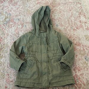 Old Navy Kids Olive Hooded Raincoat